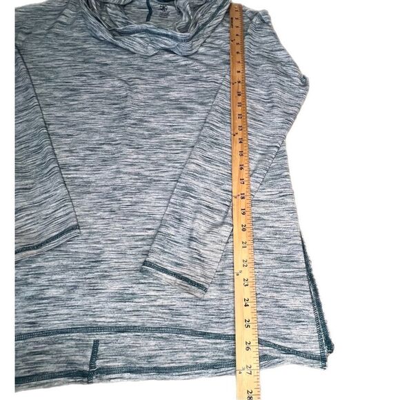 Gaiam Yoga Long Sleeve Top with Cowl Neck. Turquoise Color. Size XL. Great Cond! - Picture 7 of 9